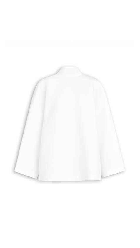 ALA&Iuml;A POPLIN REVERSE JACKET WHITE