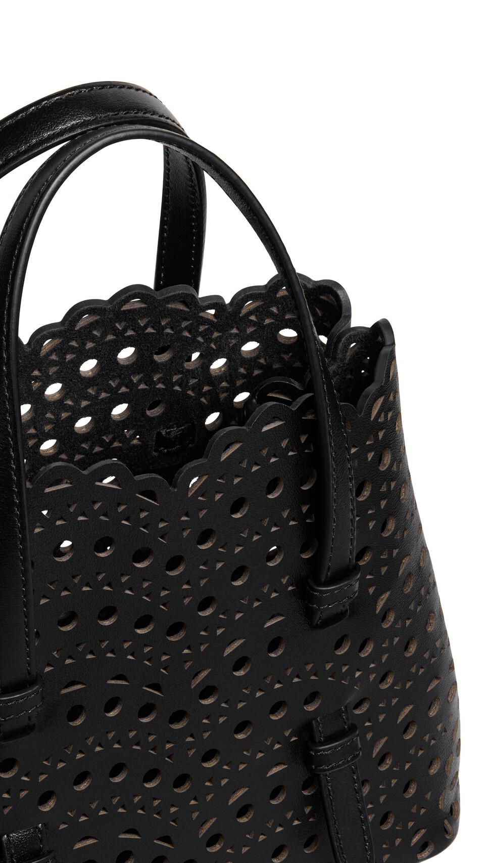 ALA&Iuml;A MINA 20 BAG IN VIENNE WAVE CALFSKIN BLACK - View 3