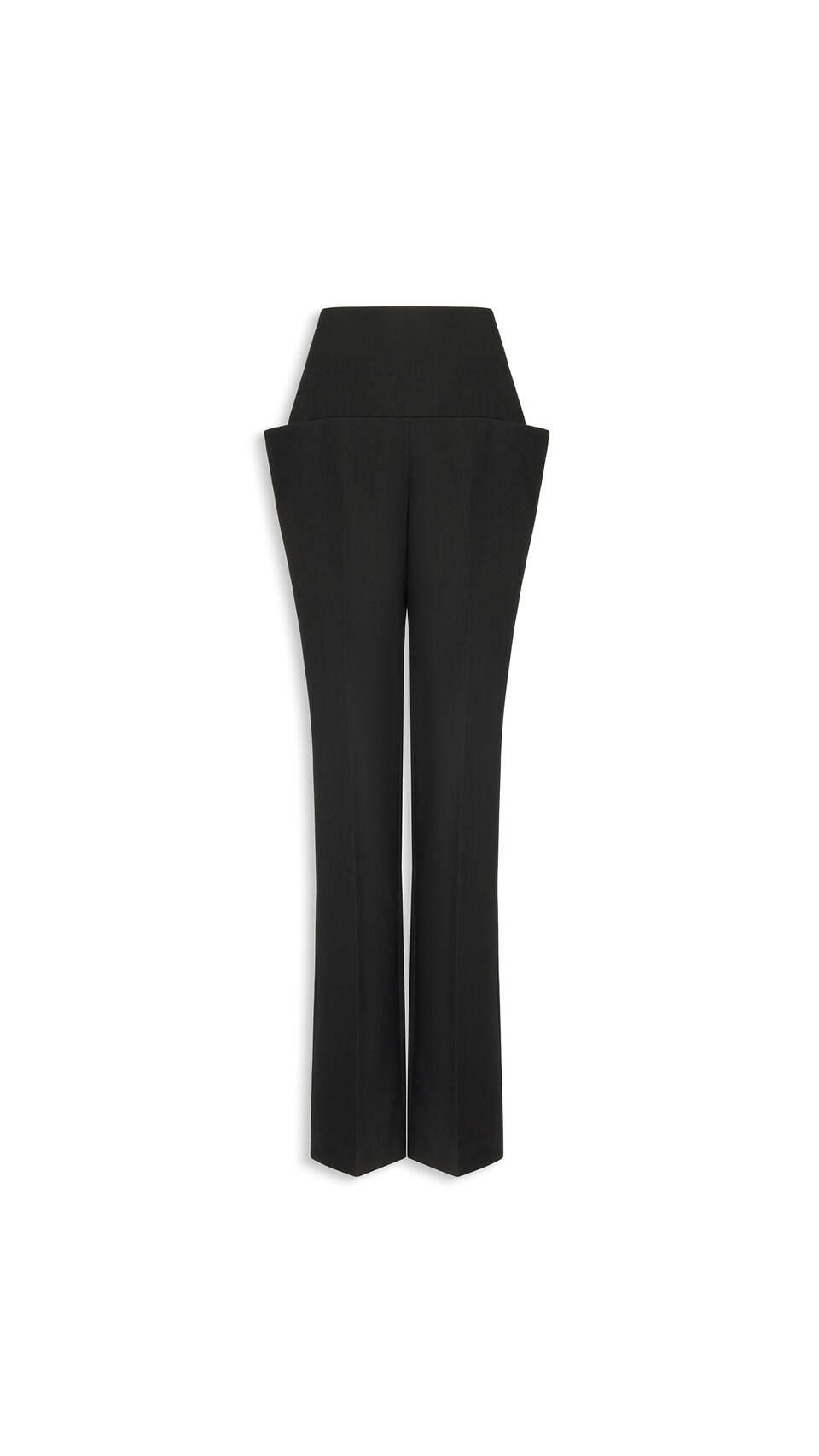 ALA&Iuml;A PANTALONI SARTORIALI IN LANA LEGGERA NERO