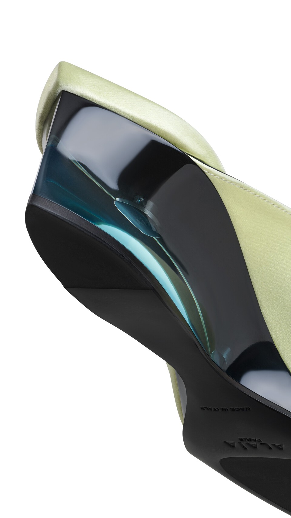 ALA&Iuml;A MULE INVISIBLE IN SATIN ANICE - View 3
