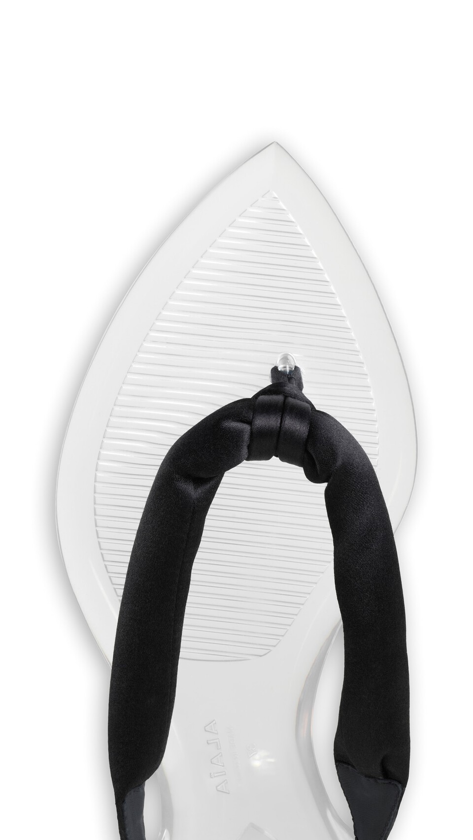 ALA&Iuml;A INVISIBLE THONG IN SATIN BLACK - View 3