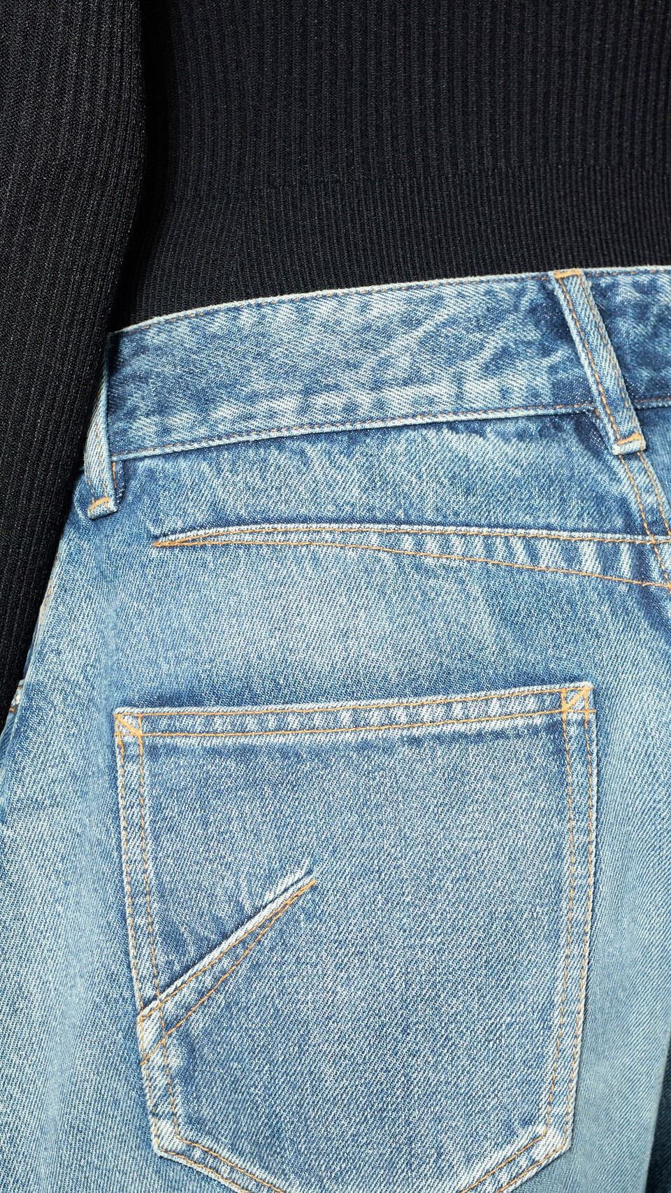 ALA&Iuml;A RODEO DENIM PANTS LIGHT BLUE - View 4
