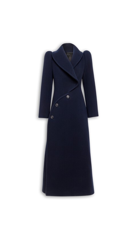 WOOL CURVED COAT