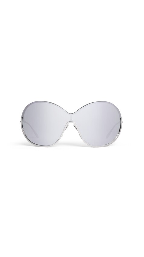 ALA&Iuml;A BUTTERFLY SUNGLASSES IN METAL WHITE SILVER