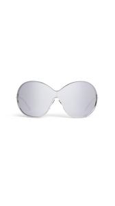WHITE SILVER - ALA&Iuml;A BUTTERFLY SUNGLASSES IN METAL