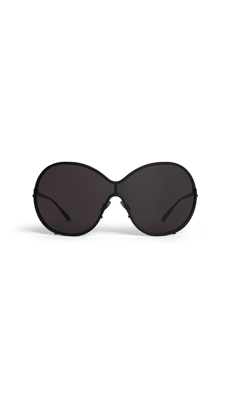 ALA&Iuml;A BUTTERFLY SUNGLASSES IN METAL BLACK