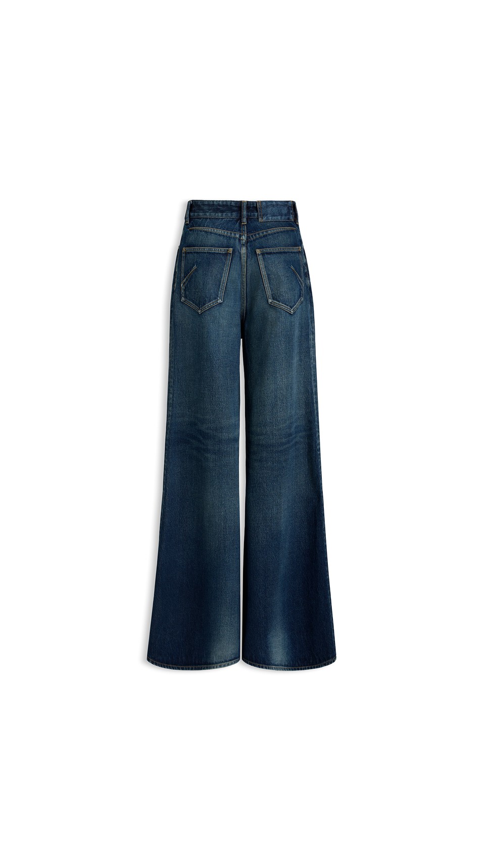 ALA&Iuml;A PALAZZO DENIM JEANS DOCK BLUE - View 2