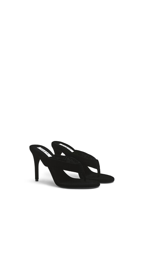 HEEL THONG MULES IN VELVET