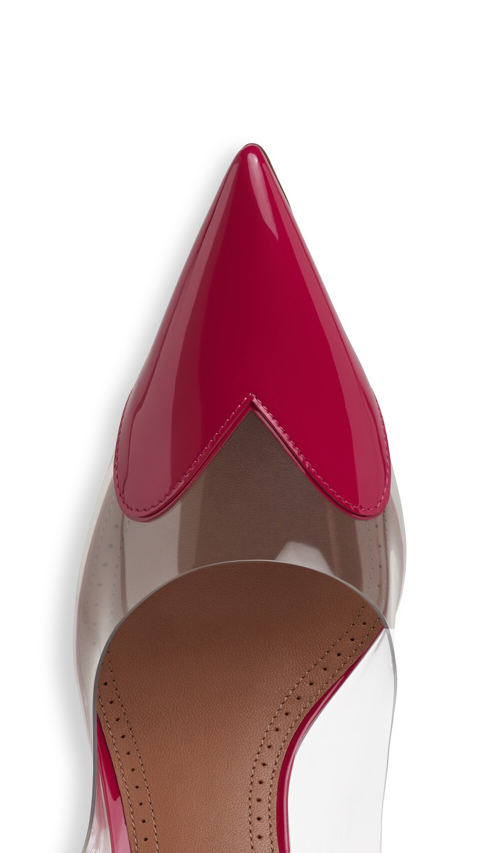ALA&Iuml;A LE C&OElig;UR SLINGBACKS IN PATENT LEATHER  RASPBERRY - View 4