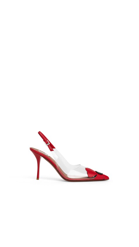 ALA&Iuml;A BLOOM SLINGBACKS IN NAPPA RED
