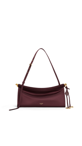 GARNET RED - ALA&Iuml;A LE CLICK EAST WEST MEDIUM BAG IN NYLON