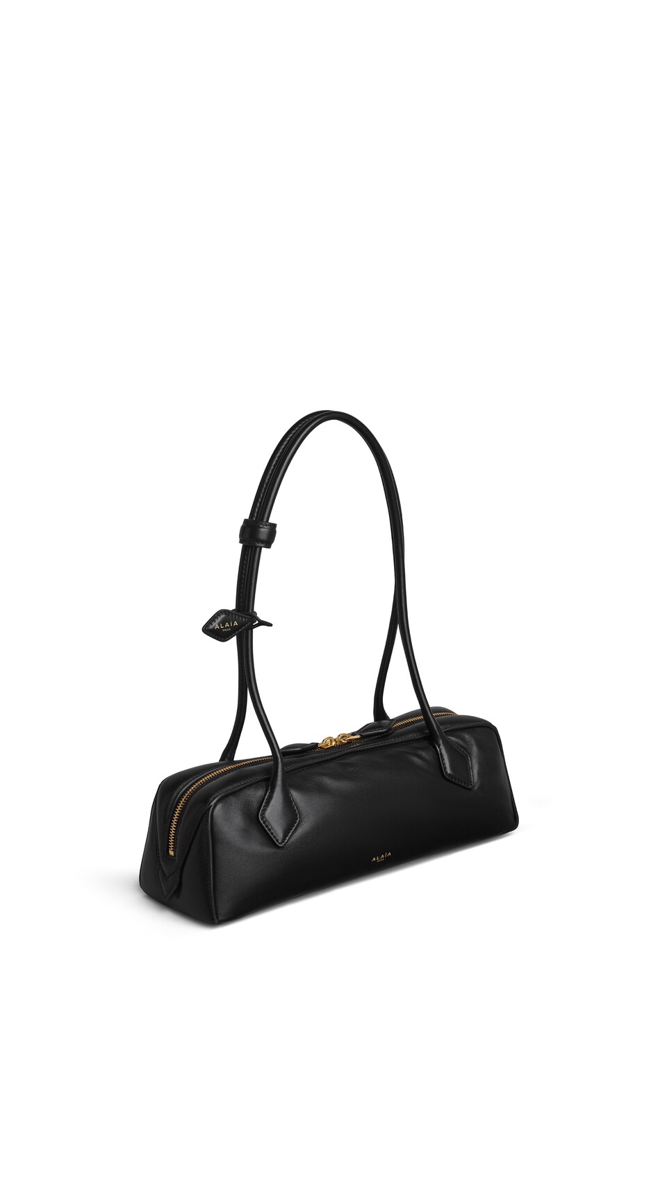 ALA&Iuml;A LE TECKEL MEDIUM BAG IN PADDED LEATHER BLACK - View 2
