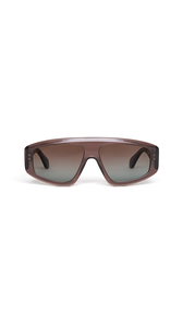 BROWN/GREEN - ALA&Iuml;A AVIATOR MASK SUNGLASSES