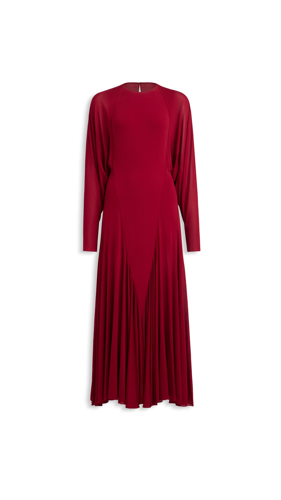 ALA&Iuml;A FLUID JERSEY DRESS DARK RED