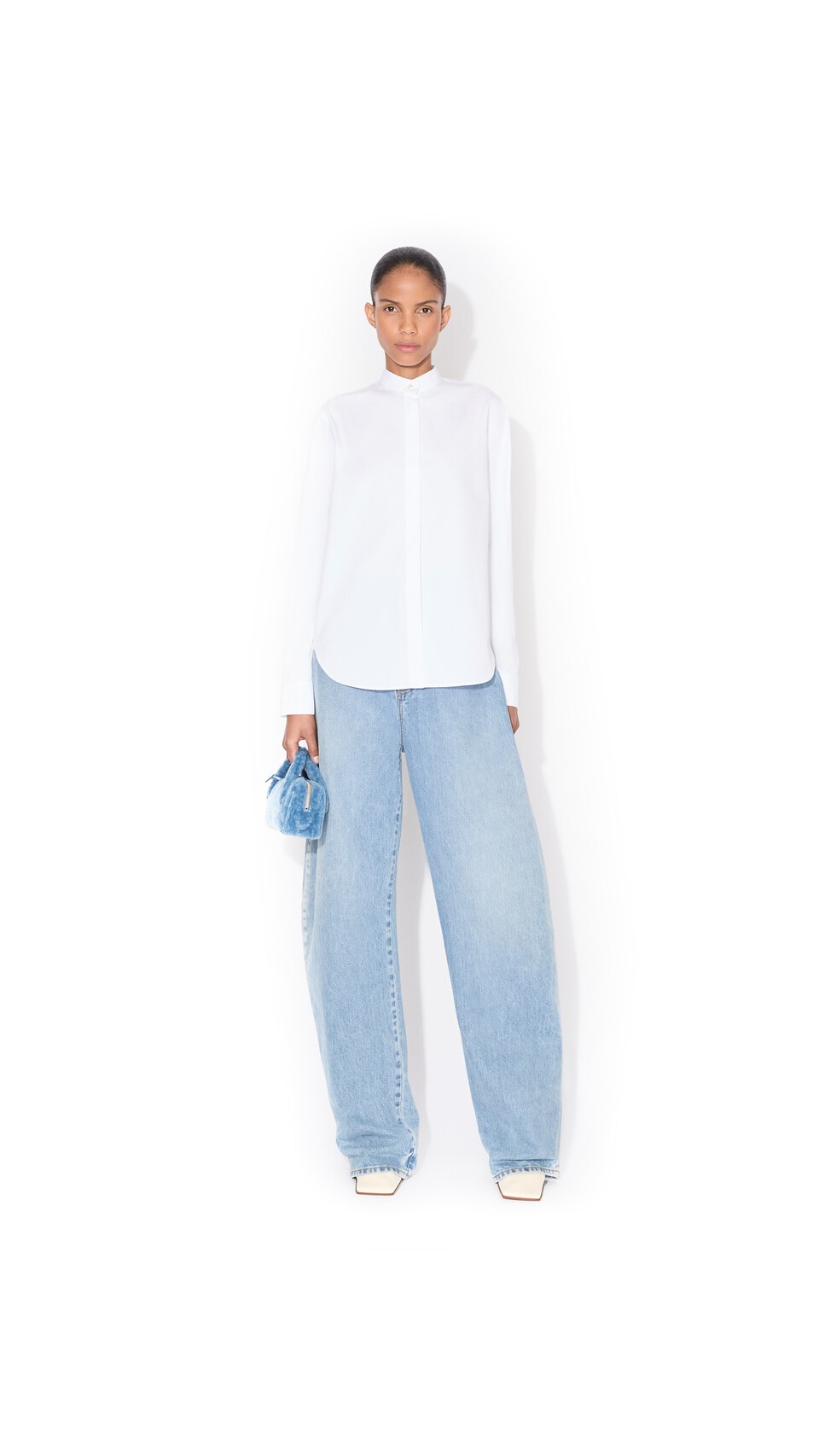 ALA&Iuml;A COTTON POPLIN SHIRT WHITE - View 2