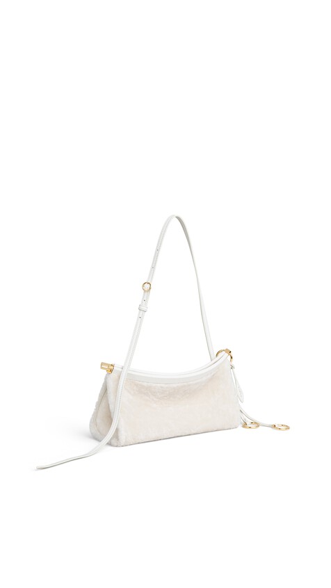 LE CLICK EAST WEST SMALL BAG IN SHAVED SHEARLING