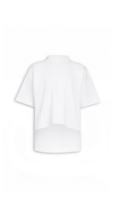 WHITE - ALA&Iuml;A BOXY COTTON T-SHIRT