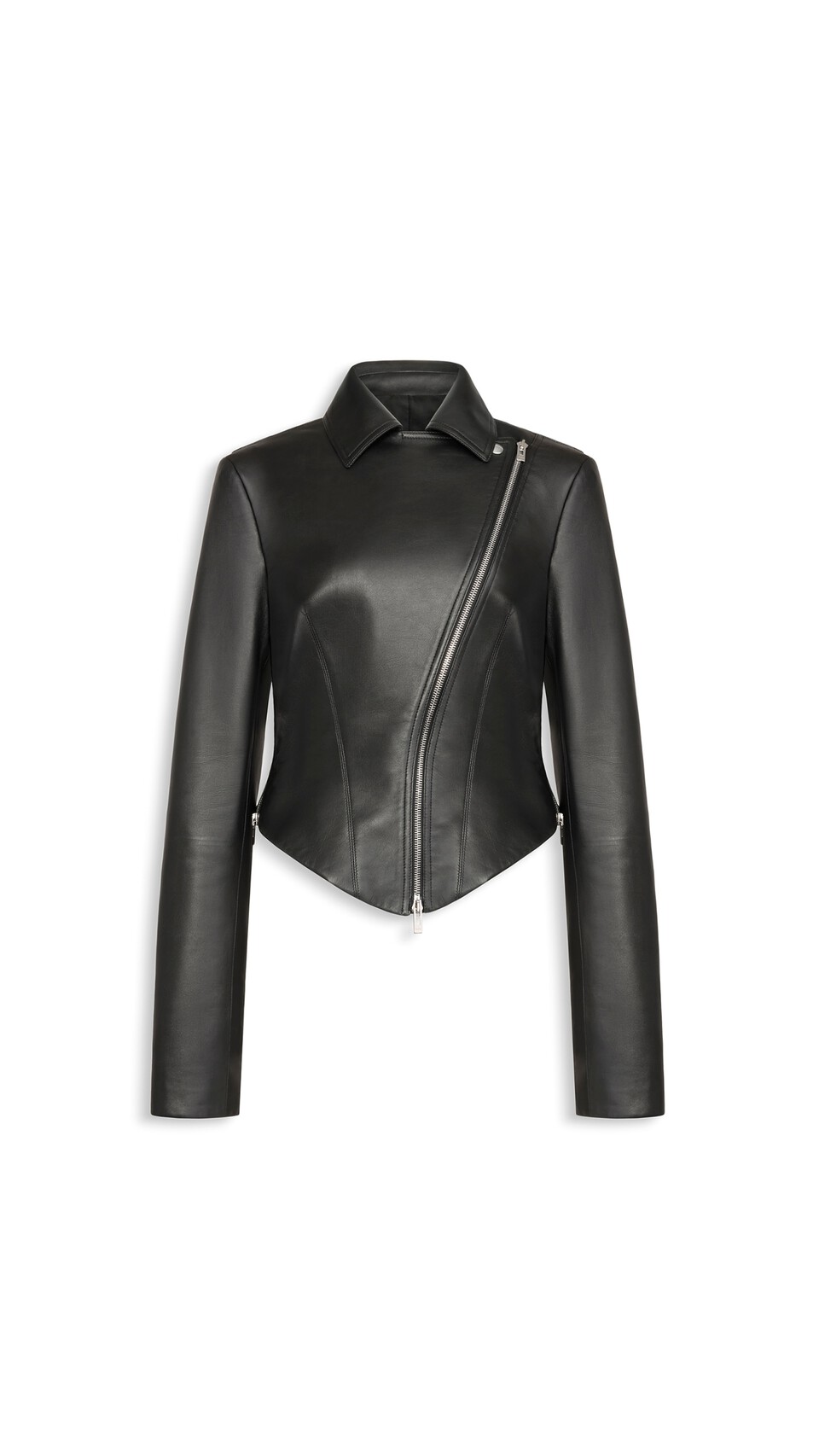 ALA&Iuml;A BIKERJACKE AUS LAMMLEDER ALAIA SCHWARZ - View 6