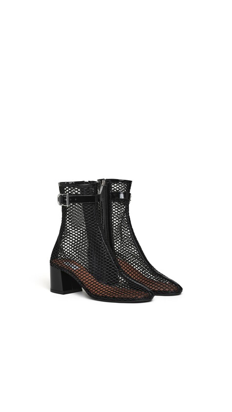 ALA&Iuml;A BOOTS 55 IN FISHNET  BLACK - View 2