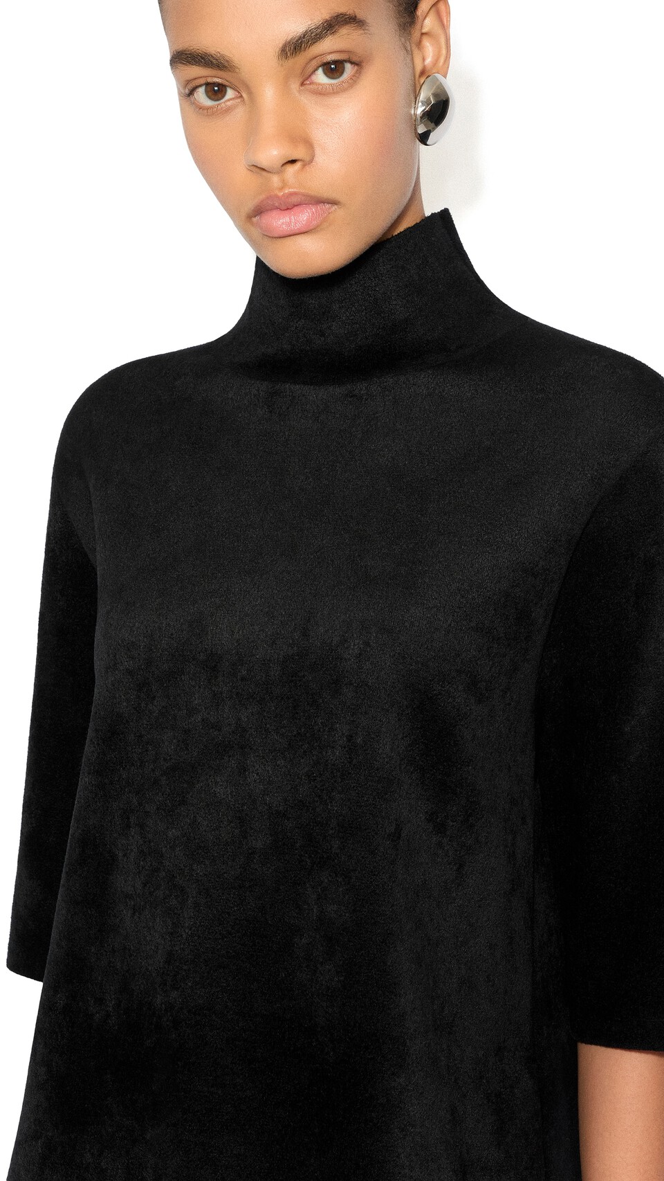 ALA&Iuml;A VELVET T-SHIRT BLACK - View 4