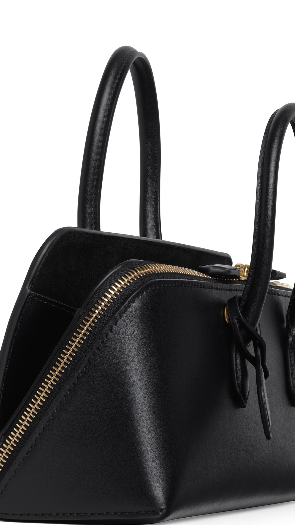 ALA&Iuml;A DELTA SMALL BAG IN BOX CALFSKIN BLACK - View 3