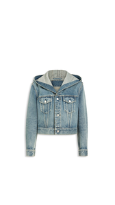 FADED BLUE - ALA&Iuml;A HOODED DENIM JACKET