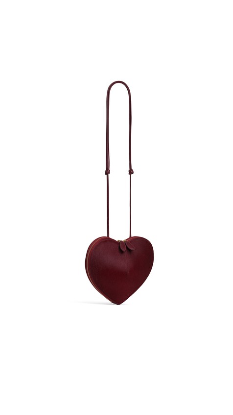 ALA&Iuml;A LE COEUR BI-MATERIAL IN HAIRCALF CHERRY - View 2