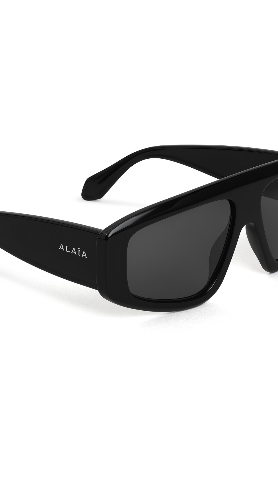 ALA&Iuml;A AVIATOR MASK SUNGLASSES BLACK - View 3