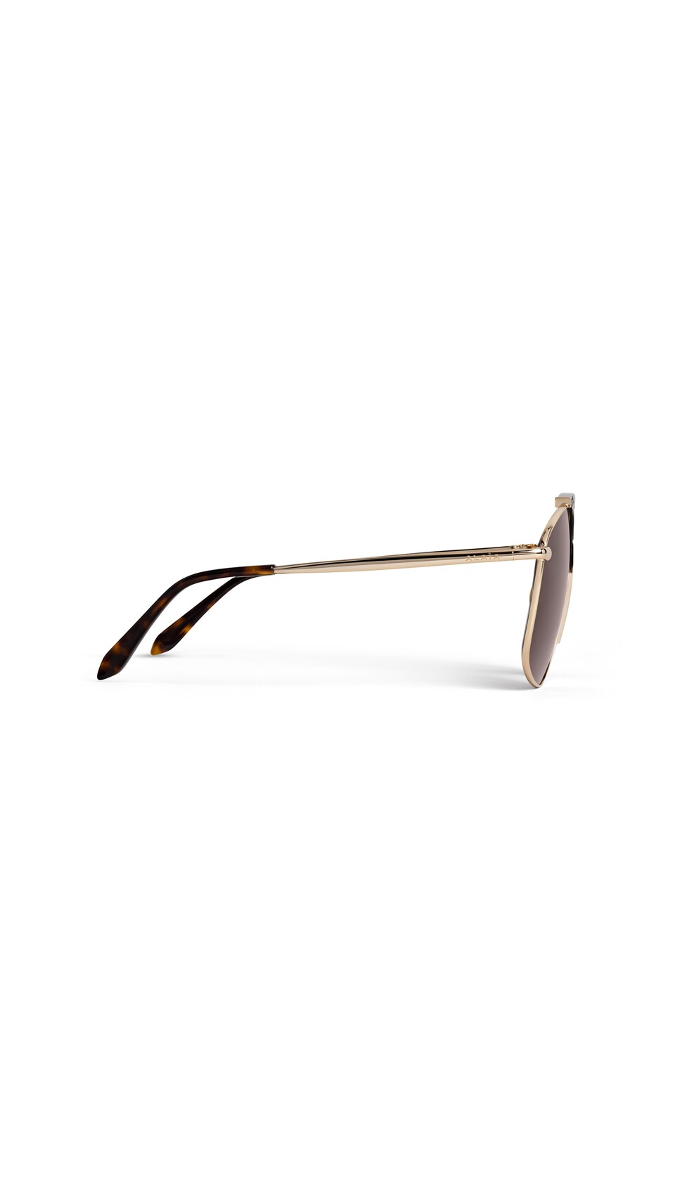 ALA&Iuml;A SQUARE AVIATOR SUNGLASSES GOLD/BROWN - View 2