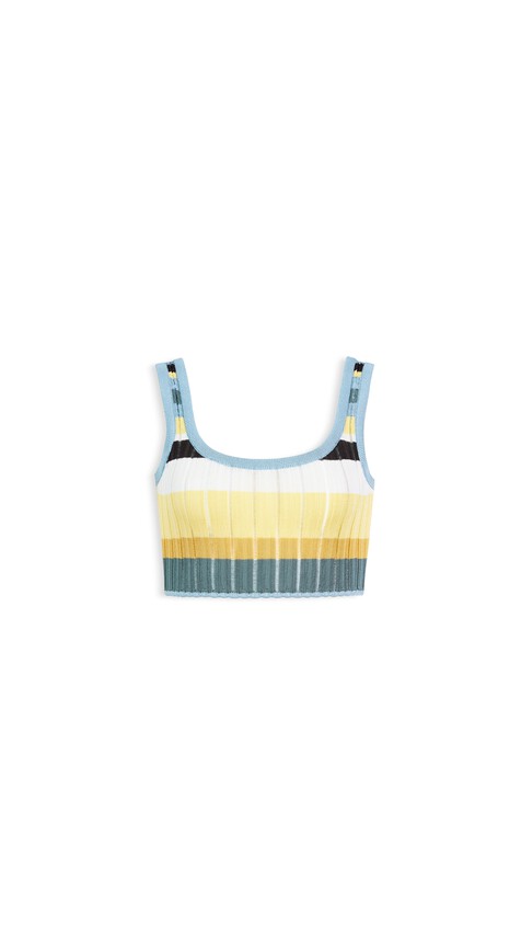 ALA&Iuml;A MULTICOLOR CRINOLINE BRALETTE MULTICOLOR YELLOW