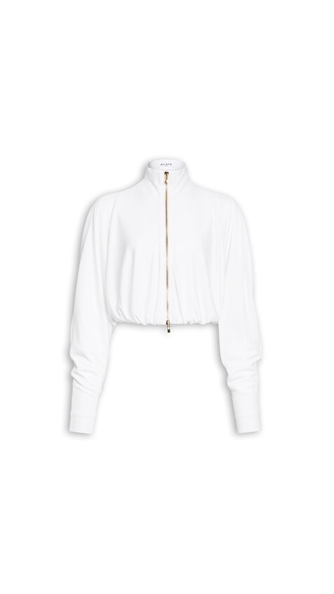 DRAPED MATTE JERSEY JACKET