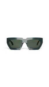 GREEN - ALA&Iuml;A MELTED RECTANGULAR SUNGLASSES