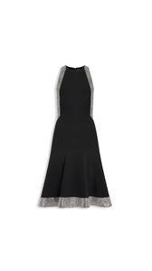 ARGENTO/NERO - ALA&Iuml;A ABITO SVASATO CON BORCHIE