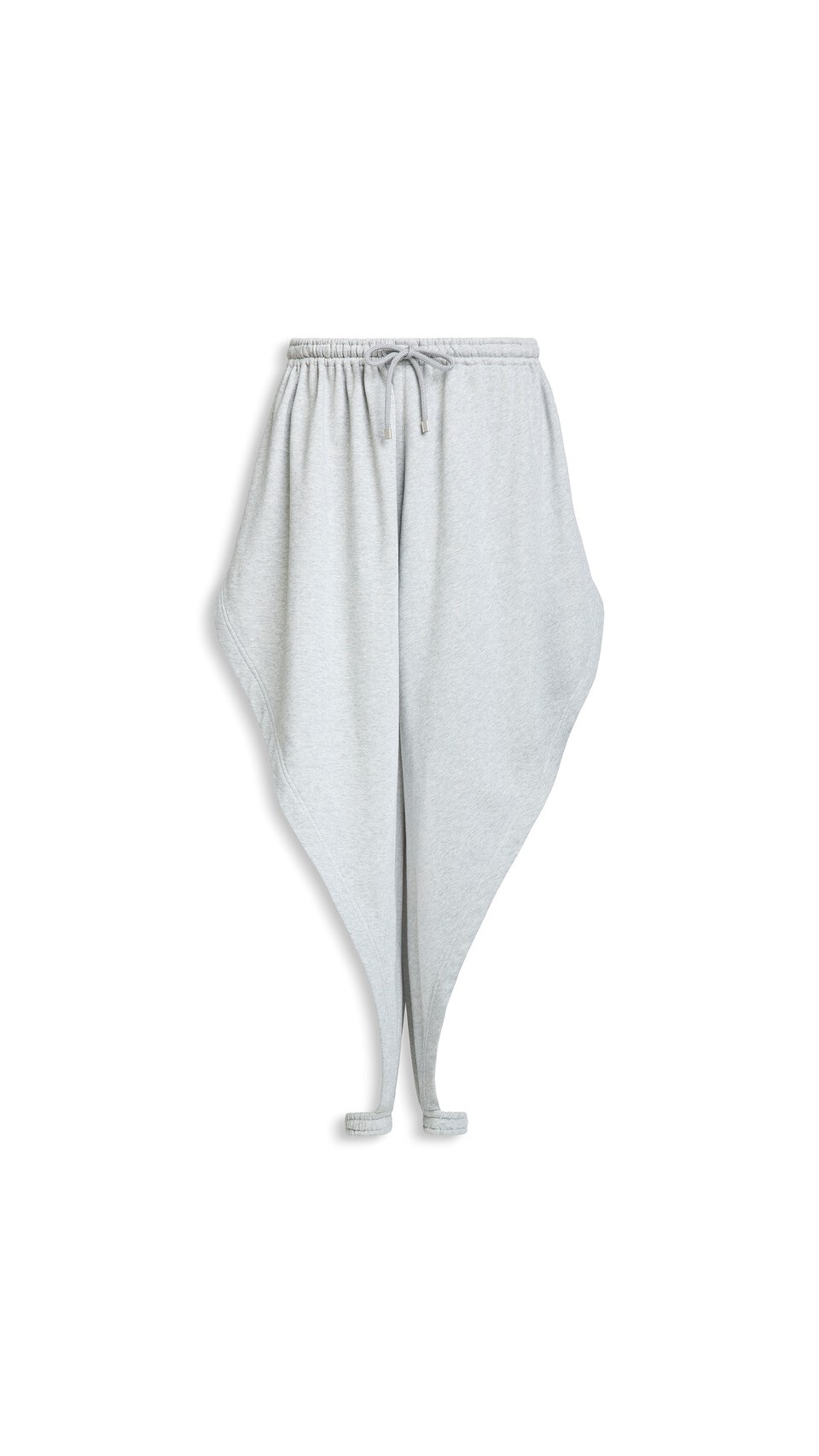 ALA&Iuml;A FLEECE JERSEY POINTED PANTS MIXED GREY