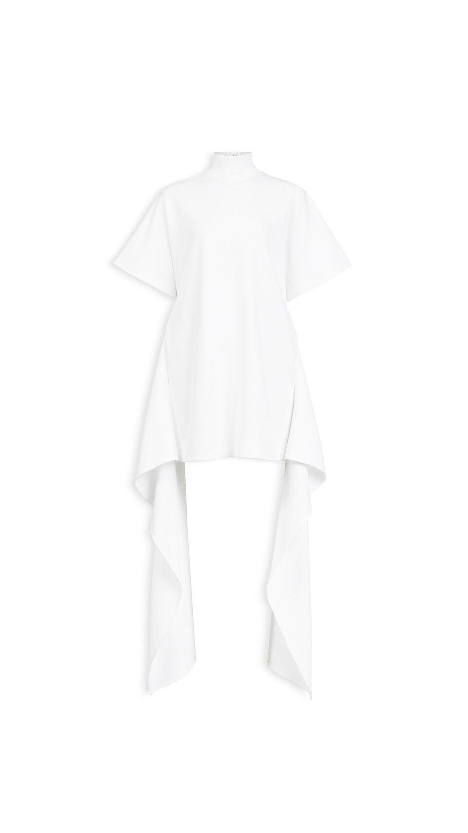 ALA&Iuml;A COTTON JERSEY T-SHIRT DRESS WHITE