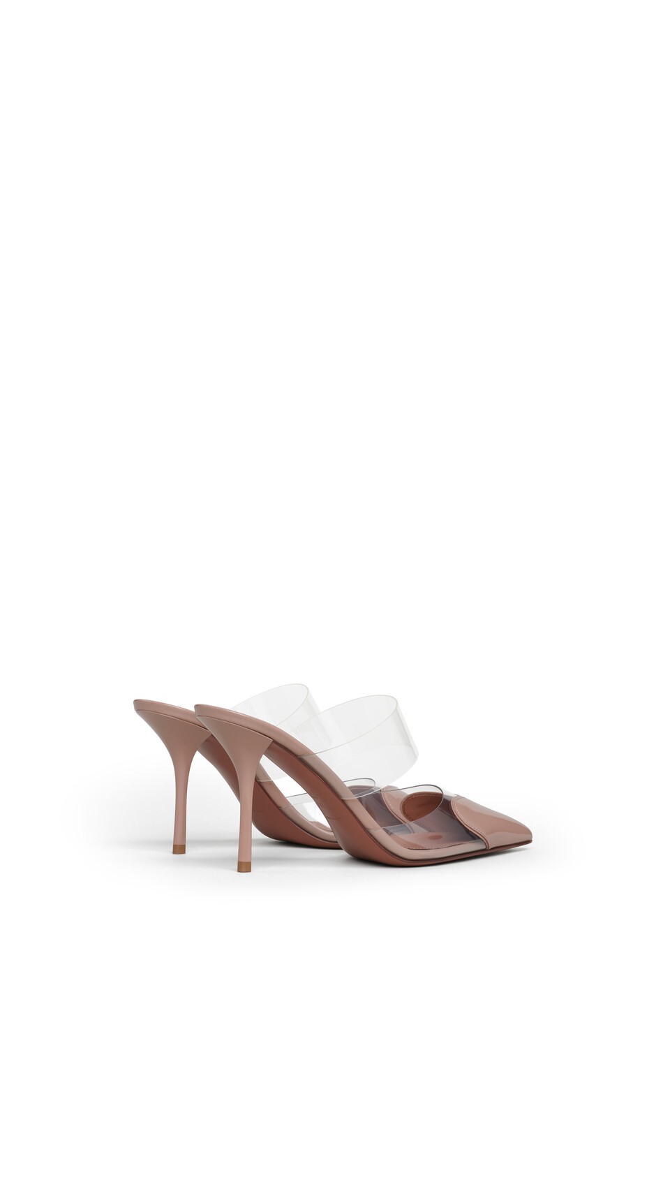 ALA&Iuml;A LE COEUR MULES IN PATENT CALFSKIN NUDE - View 3