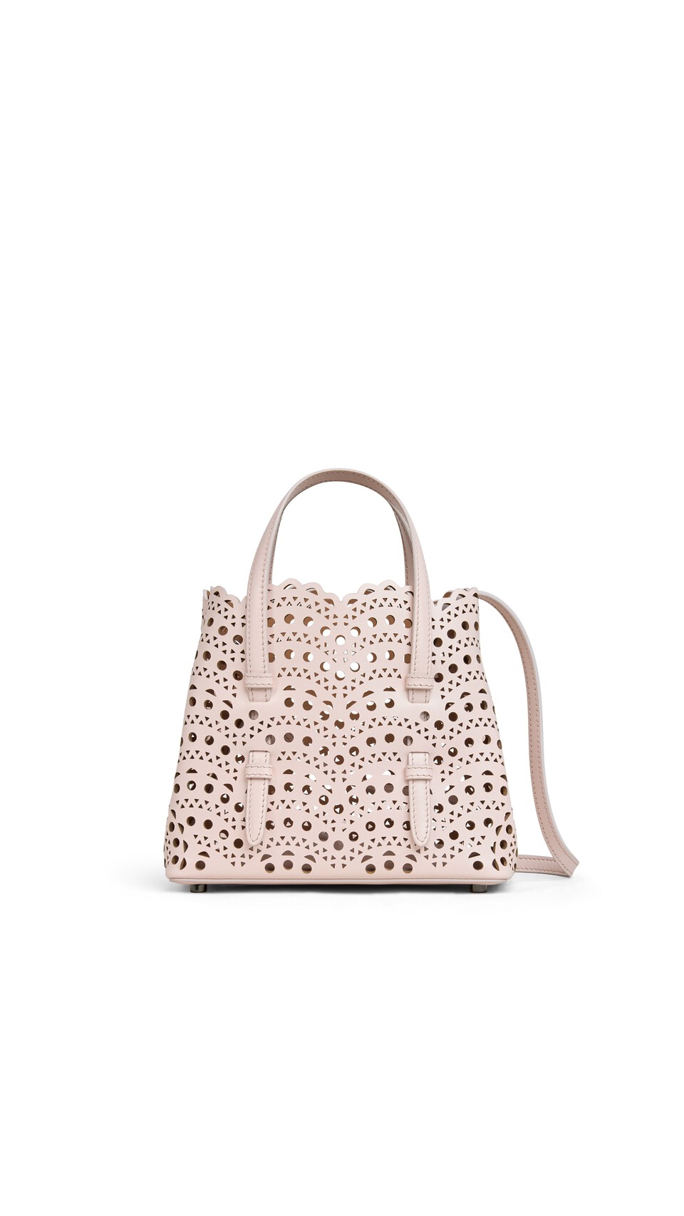 ALA&Iuml;A MINA 20 BAG IN VIENNE WAVE CALFSKIN PINK