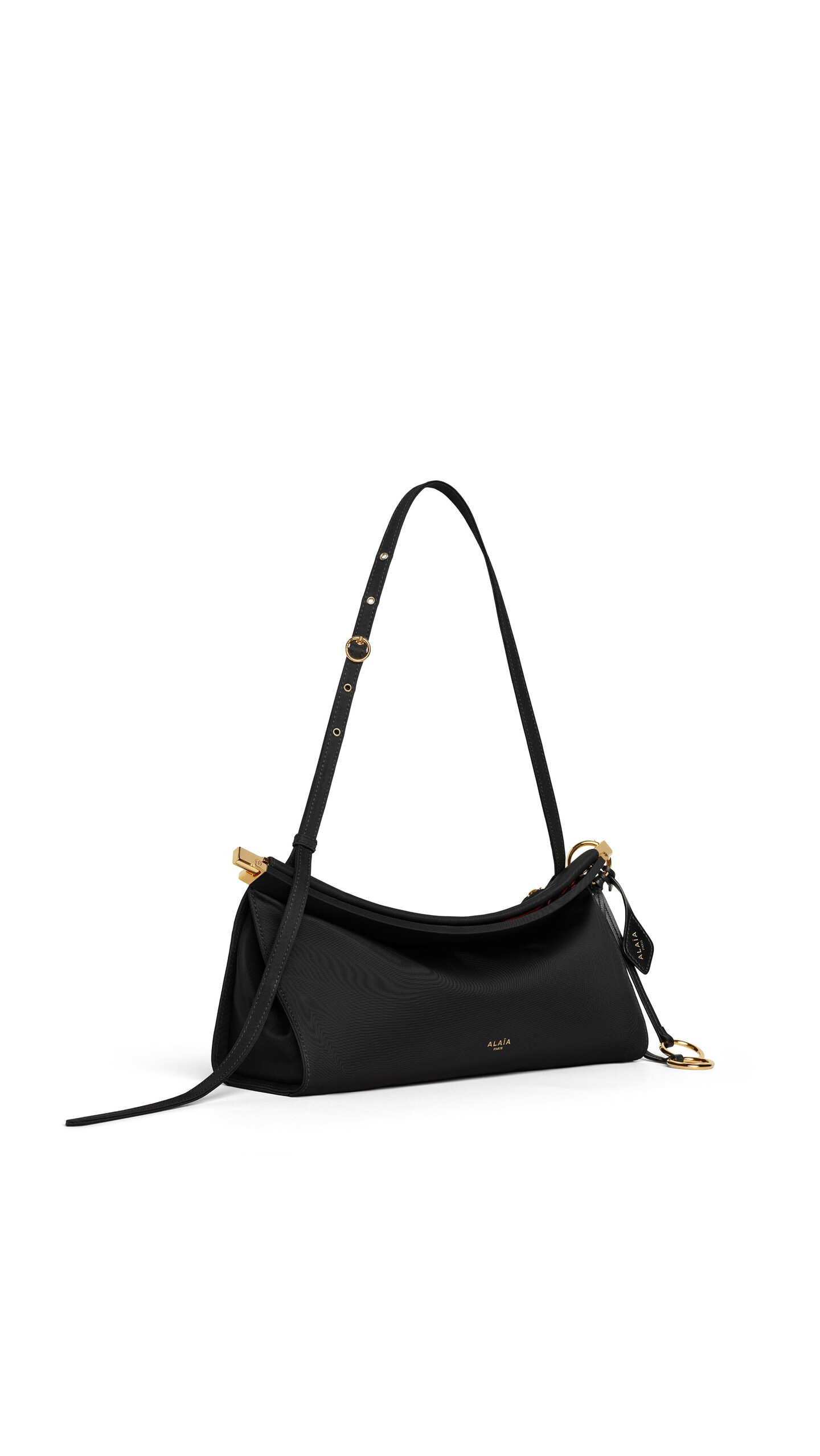 ALA&Iuml;A LE CLICK EAST WEST MEDIUM BAG IN NYLON BLACK - View 2