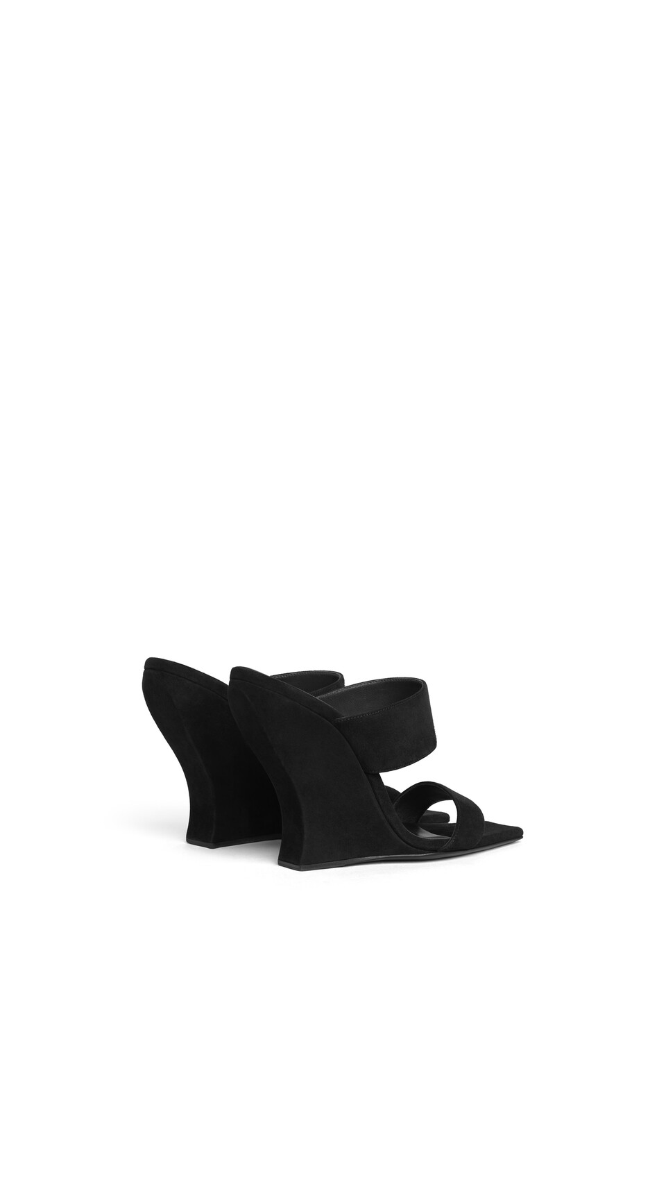ALA&Iuml;A WAVE MULES IN SUEDE BLACK - View 3