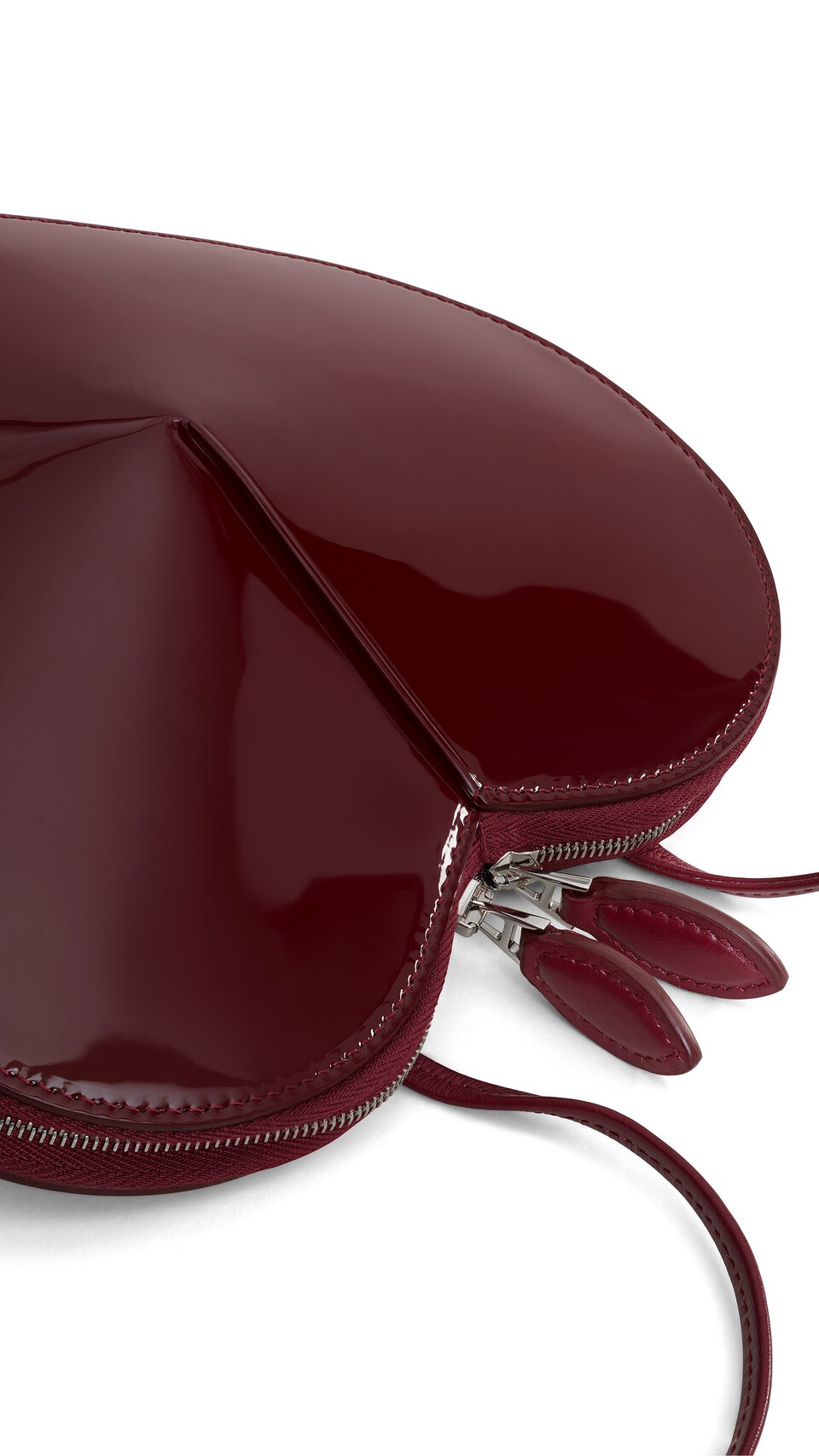 ALA&Iuml;A LE C&OElig;UR BAG IN CALFSKIN GARNET RED - View 3
