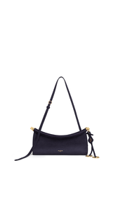EGGPLANT - ALA&Iuml;A LE CLICK EAST WEST SMALL BAG IN SUEDE