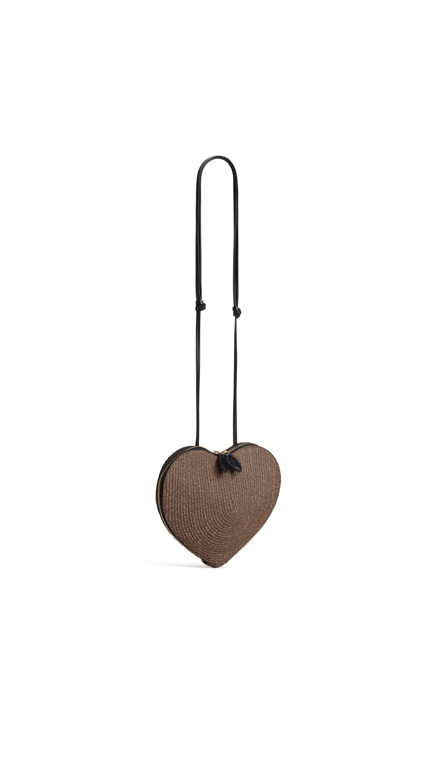ALA&Iuml;A LE C&OElig;UR BAG IN PAPER STRAW BROWN - View 2