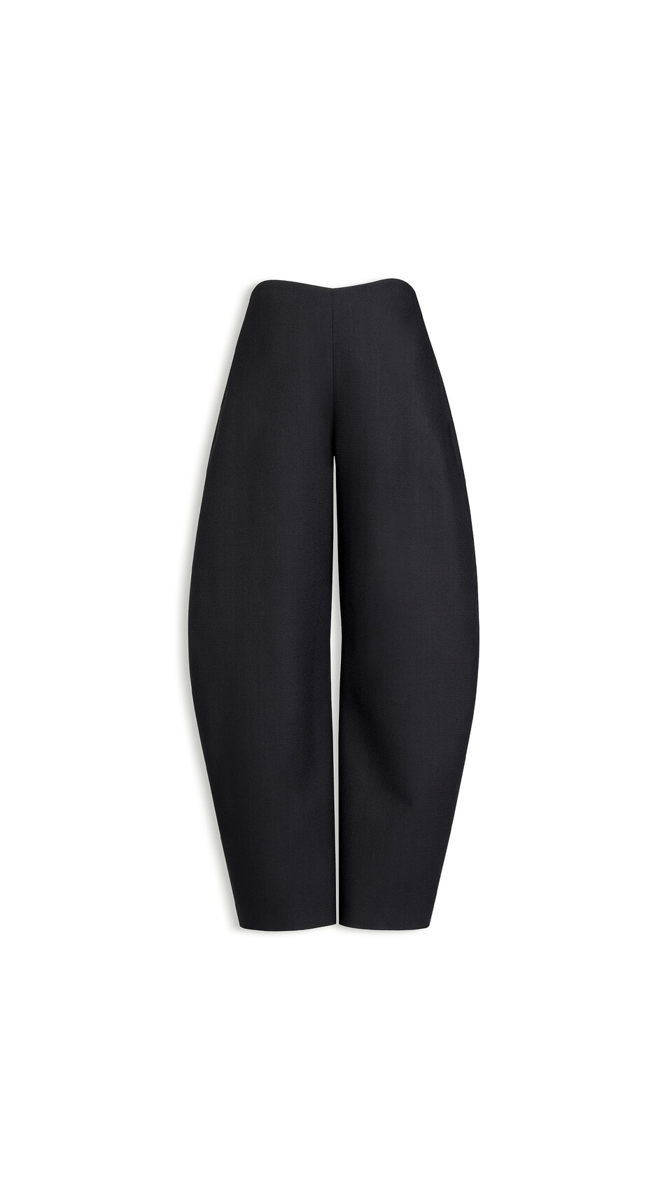 ALA&Iuml;A ROUND WOOL CREPE PANTS ANTHRACITE