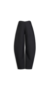 ANTHRACITE - ALA&Iuml;A ROUND WOOL CREPE PANTS