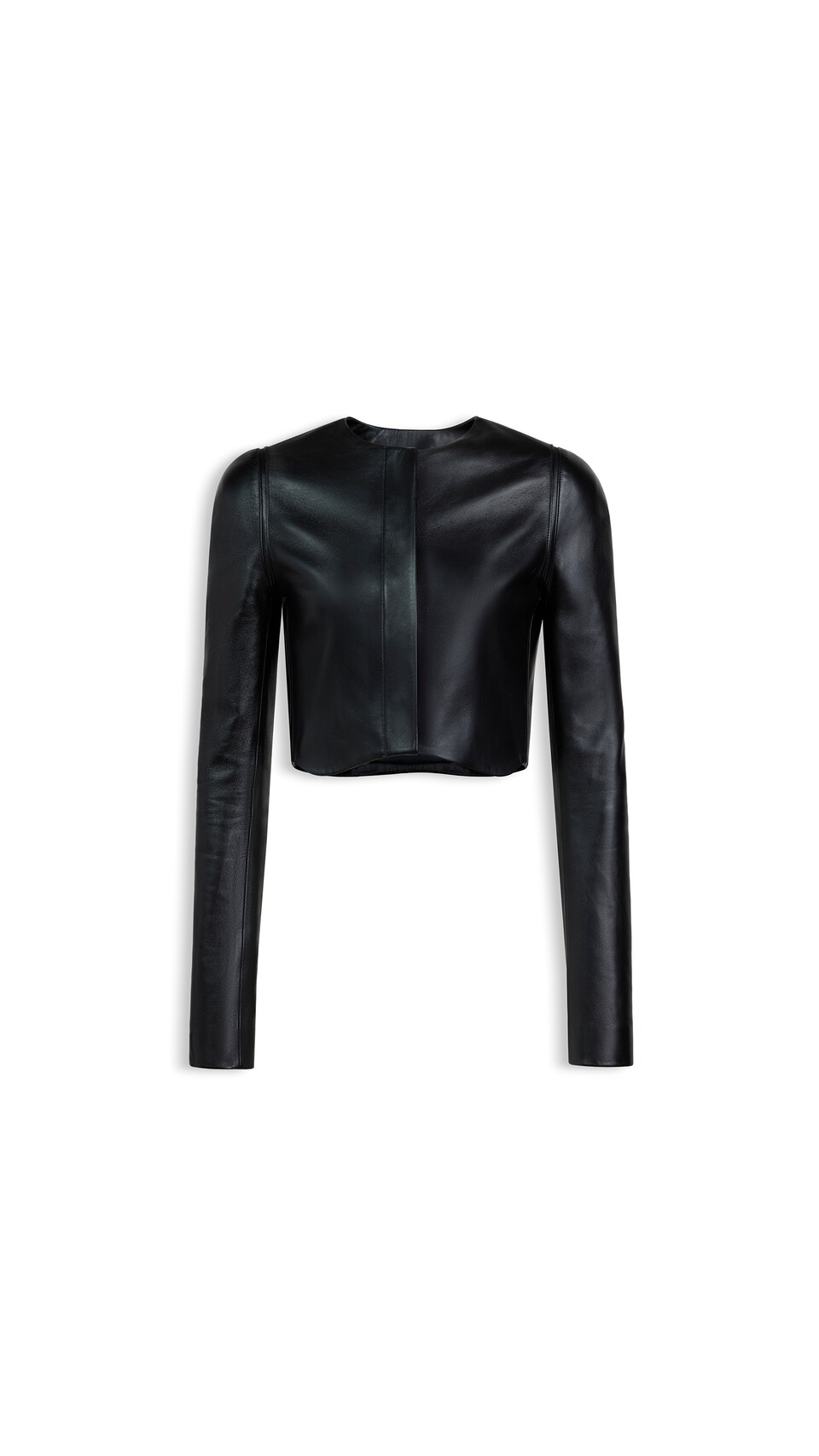 ALA&Iuml;A SOFT LAMBSKIN TAILORED JACKET BLACK