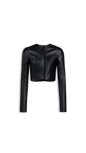 BLACK - ALA&Iuml;A SOFT LAMBSKIN TAILORED JACKET