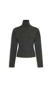 GRIGIO SCURO - ALA&Iuml;A PULLOVER SCIANCRATO IN LANA