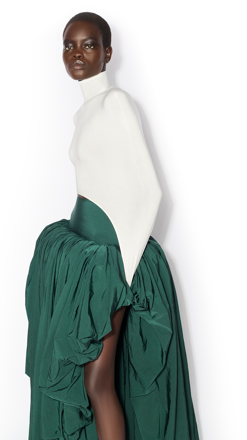 ALA&Iuml;A SECOND-SKIN TENSION TOP WHITE - View 4