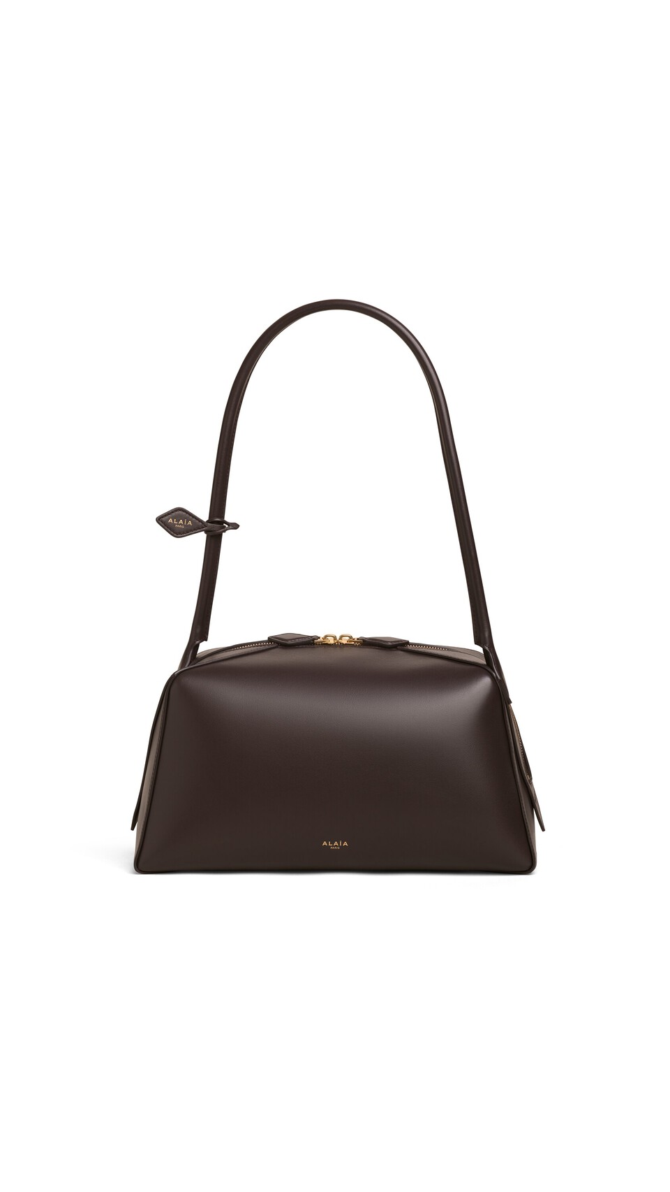 ALA&Iuml;A LE BOULEDOGUE BAG IN CALFSKIN DARK BROWN - View 2