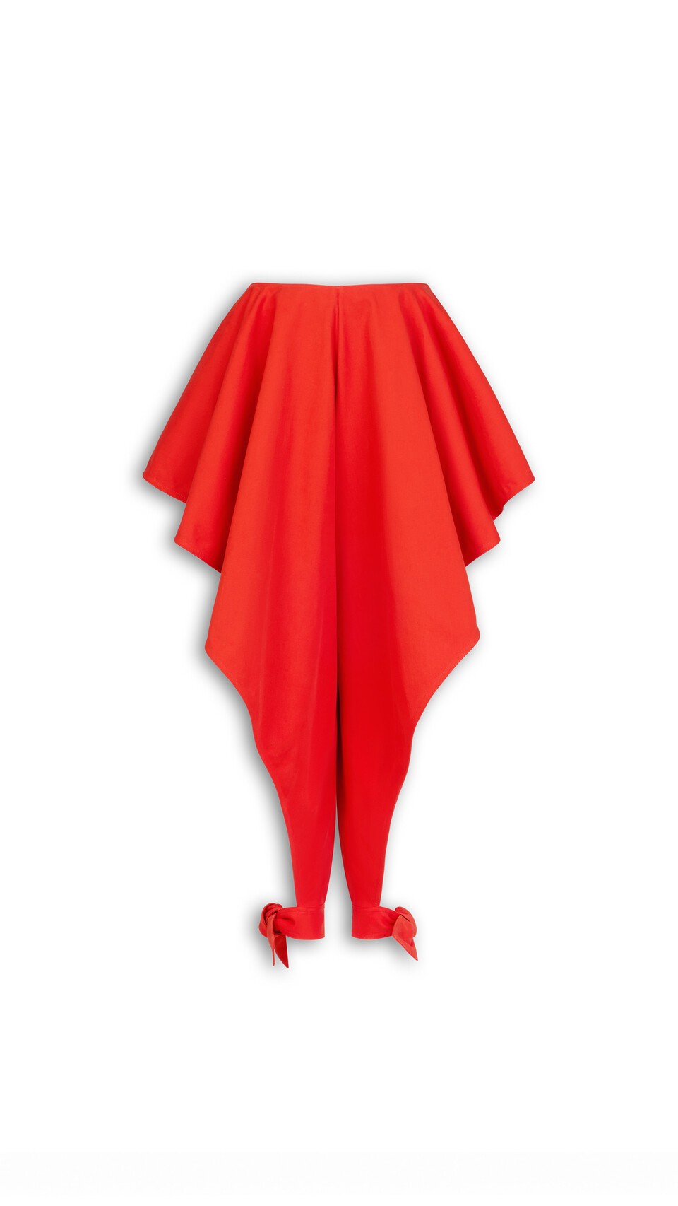 ALA&Iuml;A PANELLED COTTON PANTS BLOOD ORANGE
